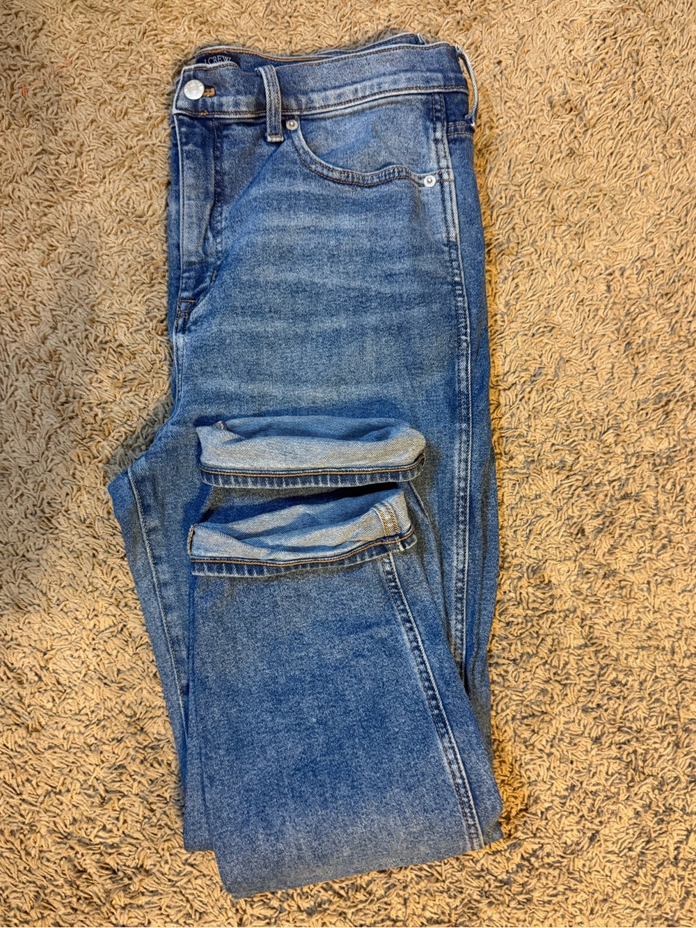 J. Crew Factory Women's Straight Jeans in Blue Wash